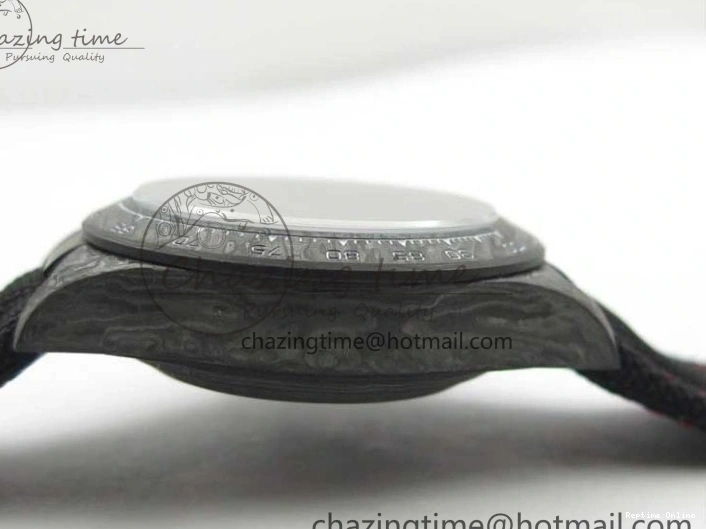 1218 WrinkleFree Daytona DIW Carbon OMF Best Edition Carbon Black Dial Red Hand on Black Nylon Strap A 2846